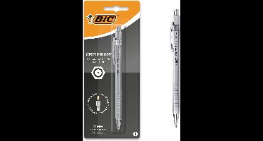BIC Criterium - Vulpotlood - Met gum - HB Potlood 2 mm - Zilver - 1 Stuk