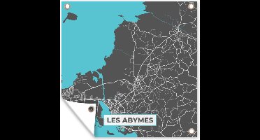 Tuinposters Les Abymes - Frankrijk - Plattegrond - Stadskaart - Kaart - 50x50 cm - Tuindoek