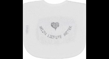 Funnies geborduurd tekst slabbetje: Mijn liefste meter