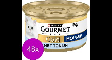 Gourmet Gold Mousse 85 g - Kattenvoer - 48 x Tonijn