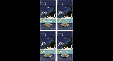 4x Felix Sensations Droog Vis - Kattenvoer - 4kg