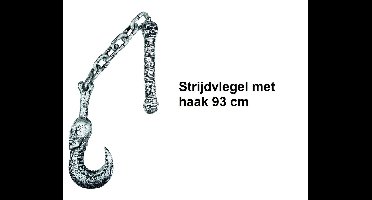 Strijdvlegel Skull hook 93cm - Horror creepy schedel strijdvlegel bones griezel