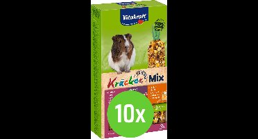 10x Vitakraft Trio Mix druif/noot-groente/biet-popcorn/honing-kräcker dwergkonijn 3in1