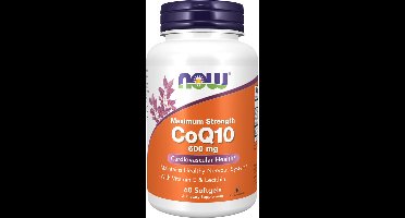 Now Foods CoQ10 600mg (60 softgels) Unflavoured - Vitaminen, mineralen & gezondheid - Enzymen