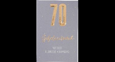 Cijferkaarten - De mooiste Leetijd - Verjaardagskaart 70 Gefeliciteerd met deze bijzondere?