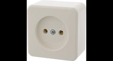 BERKER AP serie - Stopcontact - Enkelvoudig - Zonder randaarde - Opbouw - Polarwit