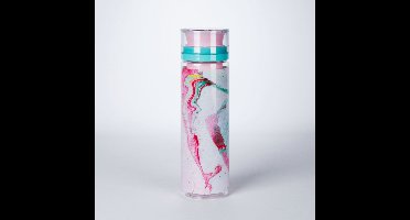 Mustard Marble Waterfles Infuse - Roze