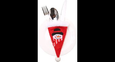 Servies Houder Tas Sneeuwpop | Sneeuwpop bestekhouder | Kerst Decoratie | Woondecoratie | Accessoires Keuken Servies Holde | Voor Kersttafel