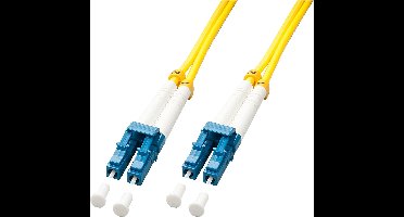 LINDY 47451 Glasvezel Optische vezel Aansluitkabel 2.00 m Geel [1x LC-stekker - 1x LC-stekker] 9/125 µ Singlemode OS2