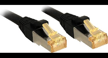 LINDY 47312 RJ45 Netwerkkabel, patchkabel CAT 6a (losse kabel CAT 7) S/FTP 7.50 m Zwart Snagless 1 stuk(s)