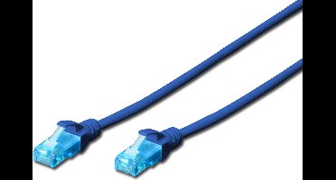 Digitus Cat5e, 1m 1m Cat5e U/UTP (UTP) netwerkkabel - Blauw