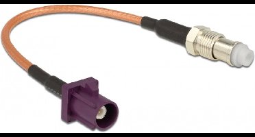 Fakra D (m) - FME (v) adapter kabel - RG316 - 50 Ohm / transparant - 0,15 meter