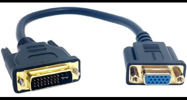 Premium DVI-A naar VGA adapter / zwart - 0,30 meter