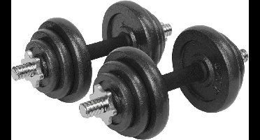 ForzaFit Verstelbare Dumbbell set 20 kg met koffer - Gietijzeren gewichten - 2x 10kg