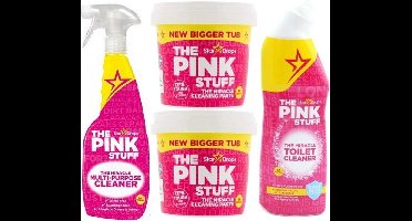 Stardrops 4x The Pink Stuff - Het wonder reinigingsmiddel – Multi-purpose spray - 2X 850gr Schoonmaakpasta - Toiletreiniger - Milieuvriendelijk - Huishouden