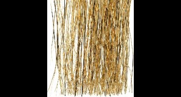 Decoris kerstboom folie slieren - 4x zakje - tinsel - goud - 50 cm - kerstboomversiering