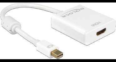 DeLOCK premium Mini DisplayPort naar HDMI actieve adapter - DP 1.2 / HDMI 1.4 (4K 30Hz) / wit - 0,20 meter