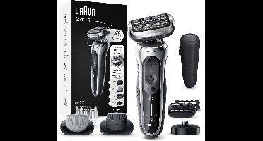 Braun Series 7 71-S4862cs - Elektrisch Scheerapparaat Mannen - Met 3 EasyClick-opzetstukken - Oplaadstandaard - Zilver