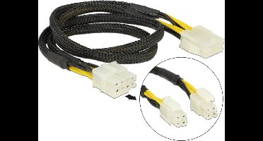 2x ATX12V P4/1x EPS12V 8-pins (m) - EPS12V 8-pins (v) voedingskabel - 0,30 meter