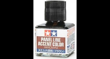 Tamiya Modelbouwdecoratie - 87132 Panel Line Accent Color - Brown - 40ml Effecten potje