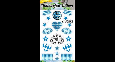 2 stuks Tattoo sticker Bavaria,  Oktoberfest, Bierfeest, Verjaardag,  Kinderen en Volwassenen,