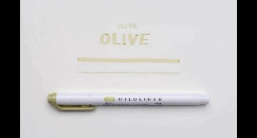 Zebra Mildliner Double-Sided Highlighter - Fine / Bold – Mild Olive / WKT7-MOL