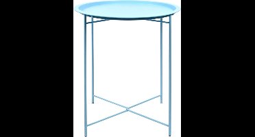 Esschert Bijzettafel van staal in het blauw