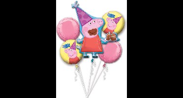 Amscan Folieballon Bouquet Peppa Pig 5-delig