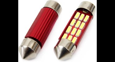 36MM LED - CANBUS - 12SMD - 4014 - 2 stuks - wit