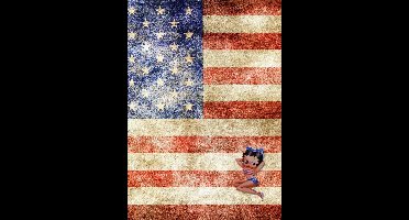 Betty Boop USA schriften A4 - ruit 10 mm - 2 stuks