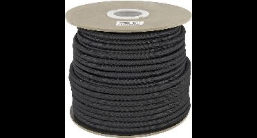 50 meter Elastisch Touw - 4 mm - ZWART - elastiek op rol