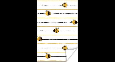 Poster Patroon - Bijen - Strepen - 20x30 cm