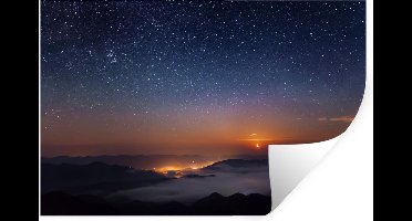 Muurstickers - Sticker Folie - De ochtend verdrijft de nacht - 30x20 cm - Plakfolie - Muurstickers Kinderkamer - Zelfklevend Behang - Zelfklevend behangpapier - Stickerfolie