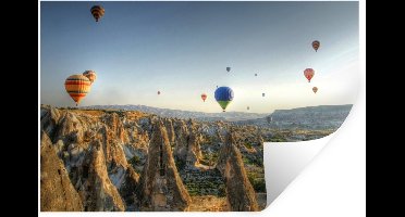 Muurstickers - Sticker Folie - Luchtballon - Cappadocië - Turkije - 30x20 cm - Plakfolie - Muurstickers Kinderkamer - Zelfklevend Behang - Zelfklevend behangpapier - Stickerfolie