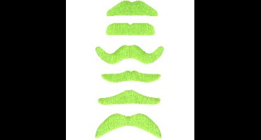 WIDMANN - Fluo groene snor voor volwassenen