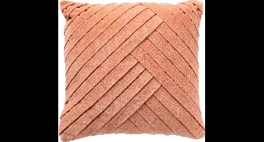 Dutch Decor GIDI - sierkussen 45x45 cm - velvet - effen kleur - Muted Clay - roze - Inclusief binnenkussen - Luxe kussens voor woonkamer & bank