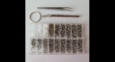 Reparatie set - Schroeven - Schroevendraaier - Afsluitringen - Smartphone - Tablet - Brillen - Horloges - 1000-delig