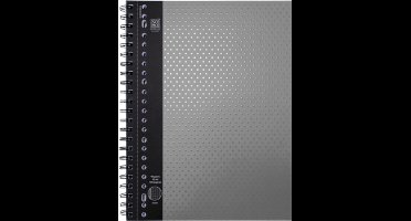 Soho Schrift College Ruiten 10 Mm 23-rings A4 Grijs