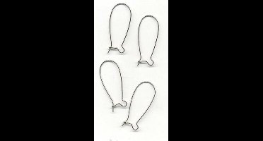Earring kidney 3,5mm,Platium,2 pairs