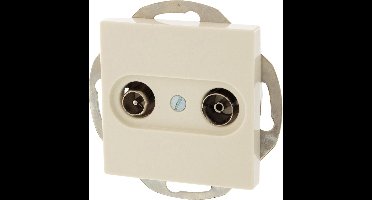 Jung AS500 Radio/TV Wandcontactdoos - Inbouw - Crème