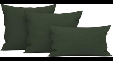 Heckett & Lane Wafel - Kussensloop - 50x50 cm - Bistro Green - 2 Stuks
