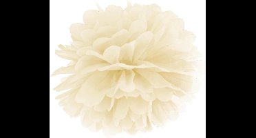 PartyDeco Pompom Vanille Creme - Tissuepapier 35cm - Ivoor