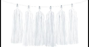 PartyDeco - Tassel Slinger Wit