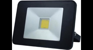 Perel led-schijnwerper, 20 W, 2050 lm, 4000°K, neutraalwit, voor binnen en buiten, verstelbare montagebeugel, afstandsbediening, aluminium, zwart