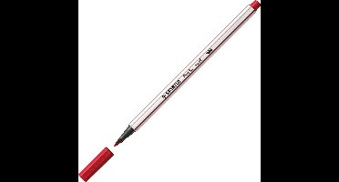 STABILO Pen 68 Brush - Premium Brush Viltstift - Met Flexibele Penseelpunt - Donker Rood - per stuk