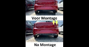 Uitlaat Look Strip Lijst Trim Chrome Geschikt Voor Geschikt Voor VW Polo 6 AW Achterbumper Tsi Tdi Styling