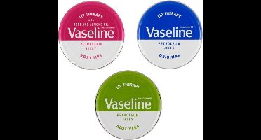Vaseline lip therapy - 3 delig - Rosy lips, Aloe vera en Original