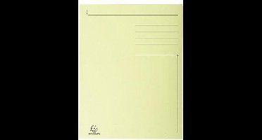 Exacompta 100x FOREVER® Pak van 100 bedrukte dossiermappen 280g/m2 met 1 cm overslag - 24x32cm voor A4 - Geel - 441005E