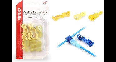 Aftakklem + Draad connector - 4-6mm - Geel - 5 stuks