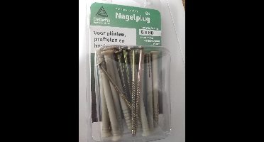 Deltafix nagelplug standaard grijs 6 x 80 mm 8 st.